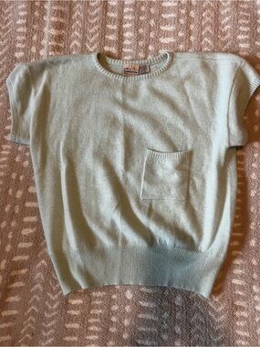 Claiborne Pastel Mint Crewneck Knit Top